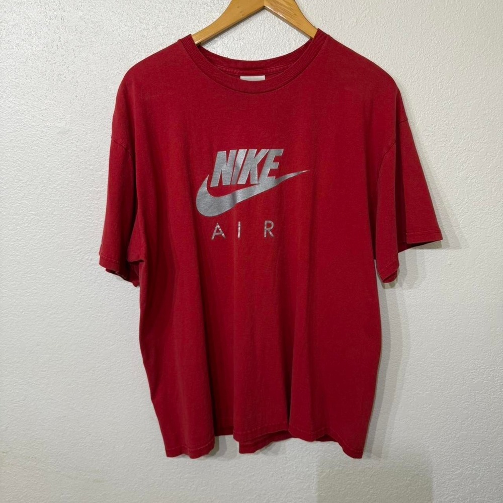 Vintage grey tag Nike air  red cotton tee